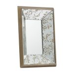 Homeroots - 12" Silver Metal Framed Antiqued Glass Accent Mirror - Image 3