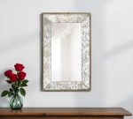 Homeroots - 20" Silver Glass Framed Accent Mirror