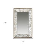 Homeroots - 20" Silver Glass Framed Accent Mirror - Image 8