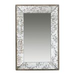 Homeroots - 24" Silver Glass Framed Accent Mirror