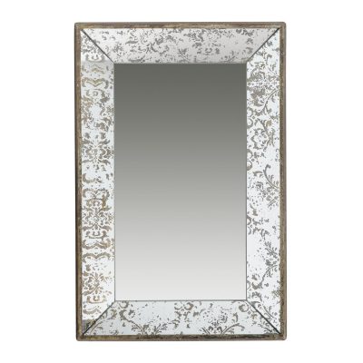 Homeroots - 24" Silver Glass Framed Accent Mirror