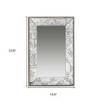 Homeroots - 24" Silver Glass Framed Accent Mirror - Image 9