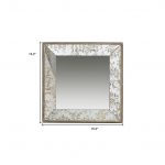 Homeroots - 15" Square Vintage Style Wall Mounted Accent Mirror - Image 7