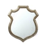 Homeroots - 24" Distressed Metallic Crest Shape Wall Mounted Accent Mirror Framed - Image 2