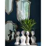 Homeroots - 24" Distressed Metallic Crest Shape Wall Mounted Accent Mirror Framed - Image 6