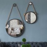 Homeroots - Black and Silver Round Accent Metal Mirror - Image 4