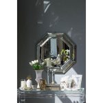 Homeroots - 28" Silver Octagon Glass Framed Accent Mirror - Image 5