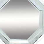 Homeroots - 28" Silver Octagon Glass Framed Accent Mirror - Image 4