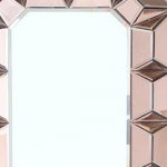 Homeroots - 35" Rose Gold Glass Framed Accent Mirror - Image 6