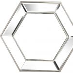Homeroots - 18" Silver Hexagon Glass Framed Accent Mirror - Image 4
