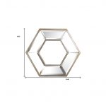 Homeroots - 12" Silver Hexagon Wall Mounted Accent Mirror - Image 7