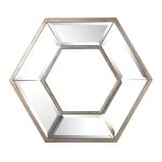 Homeroots - 12" Silver Hexagon Wall Mounted Accent Mirror - Image 3