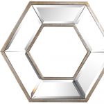 Homeroots - 12" Silver Hexagon Wall Mounted Accent Mirror - Image 4