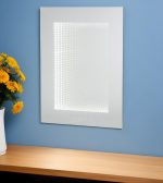 Homeroots - 32" Silver Lighted Frame Accent Mirror