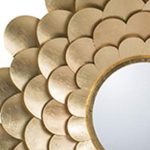 Homeroots - 32" Gold Scalloped Iron Framed Accent Mirror - Image 3
