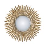 Homeroots - 27" Gold Sunburst Iron Framed Accent Mirror - Image 2