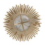 Homeroots - 27" Gold Sunburst Iron Framed Accent Mirror - Image 3