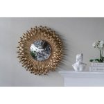 Homeroots - 27" Gold Sunburst Iron Framed Accent Mirror - Image 8