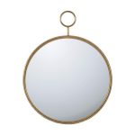 Homeroots - 32" Gold Round Iron Framed Accent Mirror - Image 2