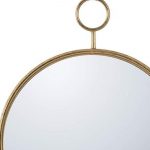Homeroots - 32" Gold Round Iron Framed Accent Mirror - Image 3