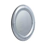 Homeroots - 32" Silver Round Curved Frame Accent Mirror - Image 3