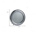 Homeroots - 32" Silver Round Curved Frame Accent Mirror - Image 6