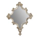 Homeroots - 30" White Diamond Solid Wood Framed Accent Mirror - Image 2