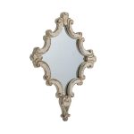 Homeroots - 30" White Diamond Solid Wood Framed Accent Mirror - Image 3
