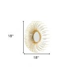 Homeroots - Set of Five Gold Sunburst Metal Framed Mirror Set - Image 7