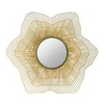 Homeroots - 27" Gold Floral Sunburst Iron Framed Accent Mirror - Image 2