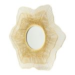 Homeroots - 27" Gold Floral Sunburst Iron Framed Accent Mirror - Image 3