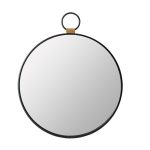 Homeroots - 23" Black Round Metal Framed Accent Mirror - Image 2