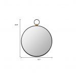 Homeroots - 23" Black Round Metal Framed Accent Mirror - Image 5