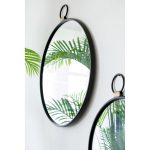 Homeroots - 28" Black Round Iron Framed Accent Mirror - Image 7