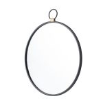 Homeroots - 28" Black Round Iron Framed Accent Mirror - Image 3