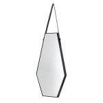 Homeroots - 32" Black Hexagon Wood Framed Accent Mirror - Image 3