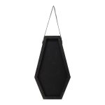 Homeroots - 32" Black Hexagon Wood Framed Accent Mirror - Image 5