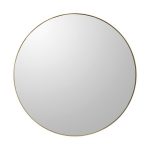 Homeroots - 30" Gold Round Wood Framed Accent Mirror - Image 2