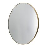 Homeroots - 30" Gold Round Wood Framed Accent Mirror - Image 3