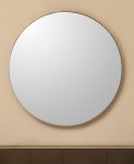 Homeroots - 30" Gold Round Wood Framed Accent Mirror