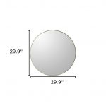 Homeroots - 30" Gold Round Wood Framed Accent Mirror - Image 6