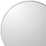 Homeroots - 30" Gold Round Wood Framed Accent Mirror - Image 4