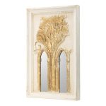 Homeroots - Set of Two 30" White and Gold Wood Framed Accent Mirrors - Image 3