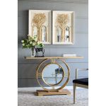 Homeroots - Set of Two 30" White and Gold Wood Framed Accent Mirrors - Image 9