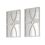 Homeroots - Set of Two White Wood Framed Accent Mirror - Image 2