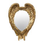 Homeroots - 22" Gold Heart Resin Framed Accent Mirror - Image 2