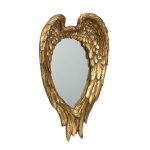 Homeroots - 22" Gold Heart Resin Framed Accent Mirror - Image 3