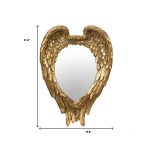 Homeroots - 22" Gold Heart Resin Framed Accent Mirror - Image 6