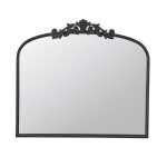 Homeroots - 31" Black Arch Iron Framed Accent Mirror - Image 2