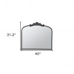 Homeroots - 31" Black Arch Iron Framed Accent Mirror - Image 5